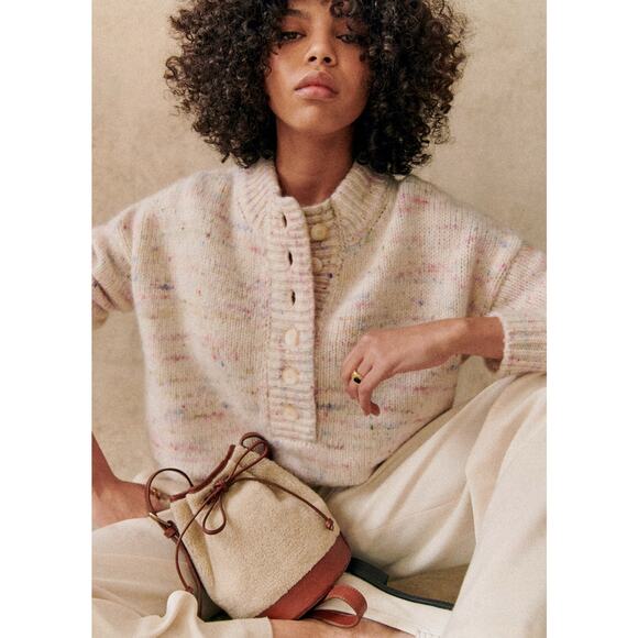 La Maille Sezane Luc Pullover Sweater Ercu Multi Colored Jumper Size XXS - Picture 12 of 12